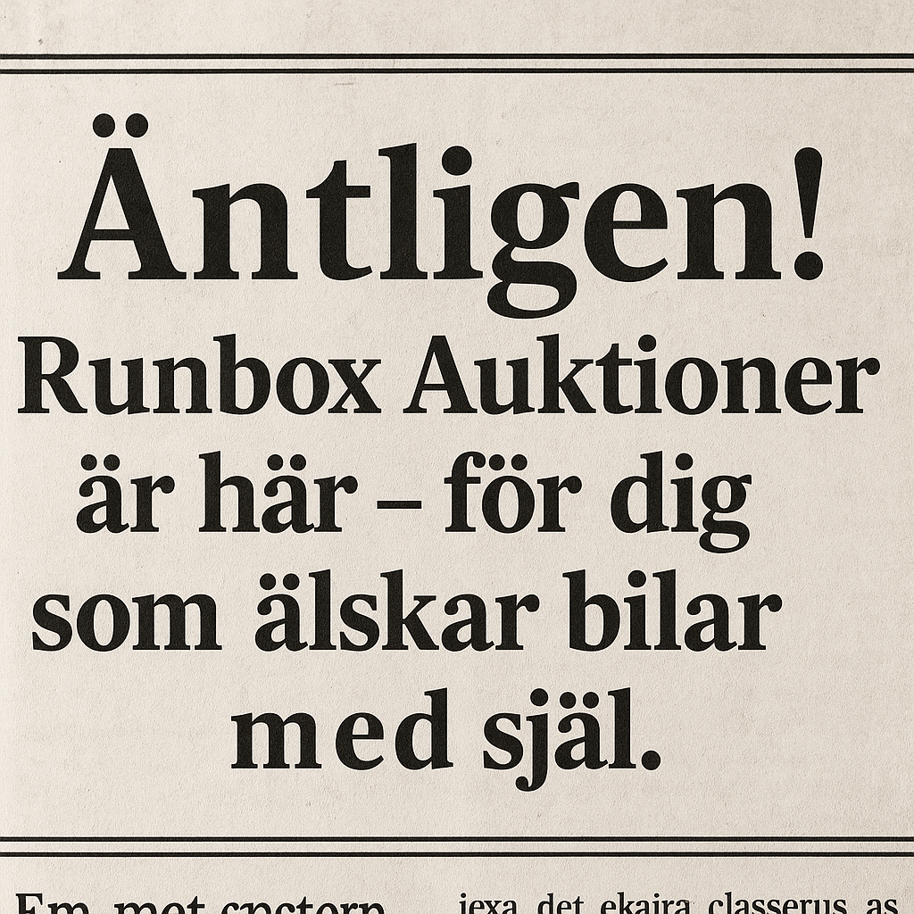 urklipp från en tidning om att Runbox har startat auktioner